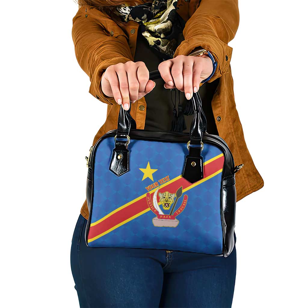 Democratic Republic of the Congo Personalized Shoulder Handbag Flag Style - Wonder Print Shop