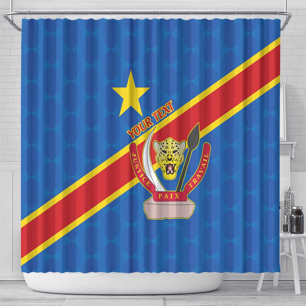 Democratic Republic of the Congo Personalized Shower Curtain Flag Style - Wonder Print Shop