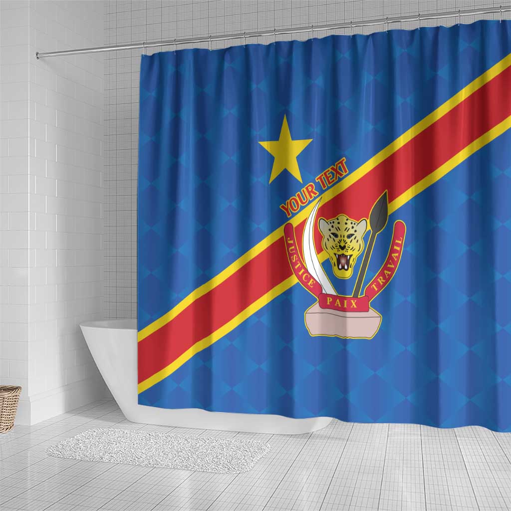 Democratic Republic of the Congo Personalized Shower Curtain Flag Style - Wonder Print Shop