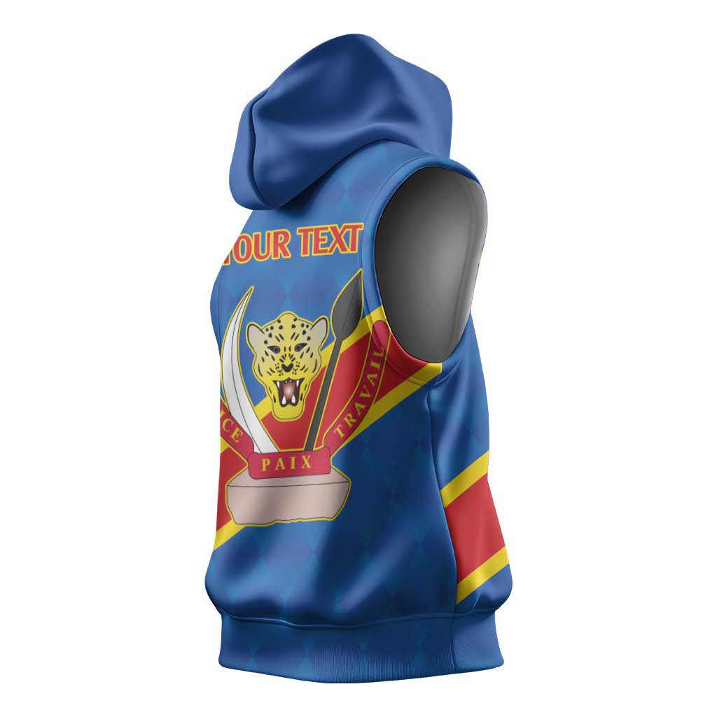 Africa DR of the Congo Personalized Sleeveless Hoodie Flag Style