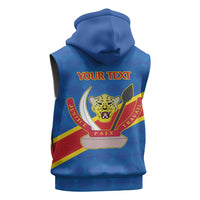 Africa DR of the Congo Personalized Sleeveless Zip Hoodie Flag Style