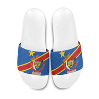 Africa DR of the Congo Personalized Slide Sandals Flag Style
