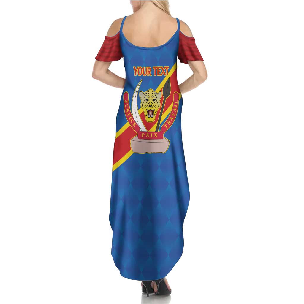 Democratic Republic of the Congo Personalized Summer Maxi Dress Flag Style - Wonder Print Shop