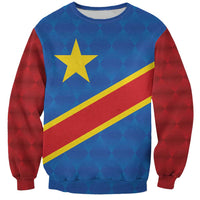 Democratic Republic of the Congo Personalized Sweatshirt Flag Style - Wonder Print Shop