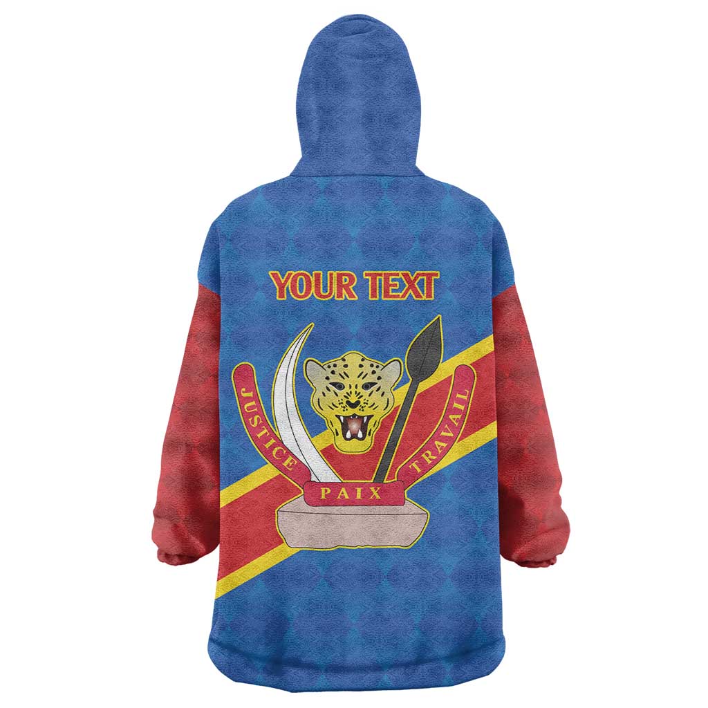 Democratic Republic of the Congo Personalized Wearable Blanket Hoodie Flag Style - Wonder Print Shop