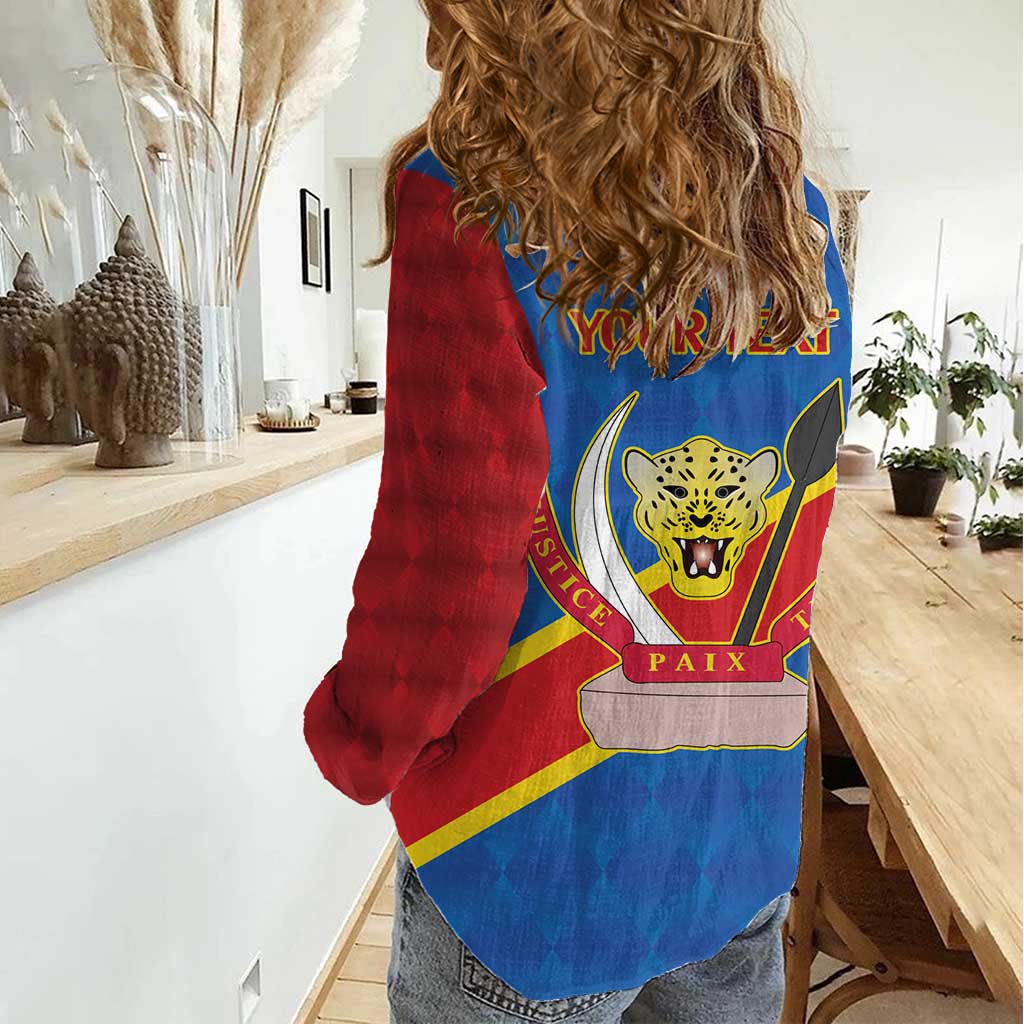 Democratic Republic of the Congo Personalized Women Casual Shirt Flag Style - Wonder Print Shop