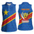 Democratic Republic of the Congo Personalized Women Sleeveless Polo Shirt Flag Style - Wonder Print Shop