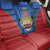 DR Congo Football Custom Back Car Seat Cover Blue Leopard Skin Pattern - Wonder Print Shop