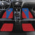 DR Congo Football Custom Car Mats Blue Leopard Skin Pattern - Wonder Print Shop