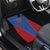 DR Congo Football Custom Car Mats Blue Leopard Skin Pattern - Wonder Print Shop