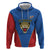 DR Congo Football Custom Hoodie Blue Leopard Skin Pattern - Wonder Print Shop
