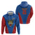 DR Congo Football Custom Hoodie Blue Leopard Skin Pattern - Wonder Print Shop