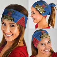 Africa DR Congo Football Custom Neck Gaiter Blue Leopard Skin Pattern