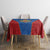 DR Congo Football Custom Tablecloth Blue Leopard Skin Pattern - Wonder Print Shop