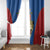 DR Congo Football Custom Window Curtain Blue Leopard Skin Pattern - Wonder Print Shop