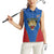 DR Congo Football Custom Women Sleeveless Polo Shirt Blue Leopard Skin Pattern - Wonder Print Shop
