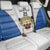DR Congo Football Custom Back Car Seat Cover White Leopard Skin Pattern - Wonder Print Shop