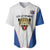 DR Congo Football Custom Baseball Jersey White Leopard Skin Pattern - Wonder Print Shop