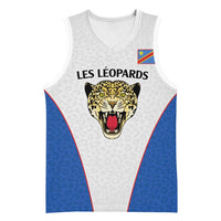 Africa DR Congo Football Custom Basketball Jersey White Leopard Skin Pattern