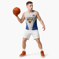 Africa DR Congo Football Custom Basketball Jersey White Leopard Skin Pattern