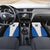 DR Congo Football Custom Car Mats White Leopard Skin Pattern - Wonder Print Shop