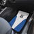 DR Congo Football Custom Car Mats White Leopard Skin Pattern - Wonder Print Shop