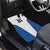 DR Congo Football Custom Car Mats White Leopard Skin Pattern - Wonder Print Shop