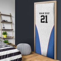 Africa DR Congo Football Custom Door Cover White Leopard Skin Pattern
