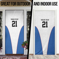 Africa DR Congo Football Custom Door Cover White Leopard Skin Pattern