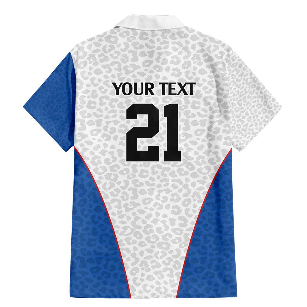 DR Congo Football Custom Family Matching Mermaid Dress and Hawaiian Shirt White Leopard Skin Pattern - Wonder Print Shop