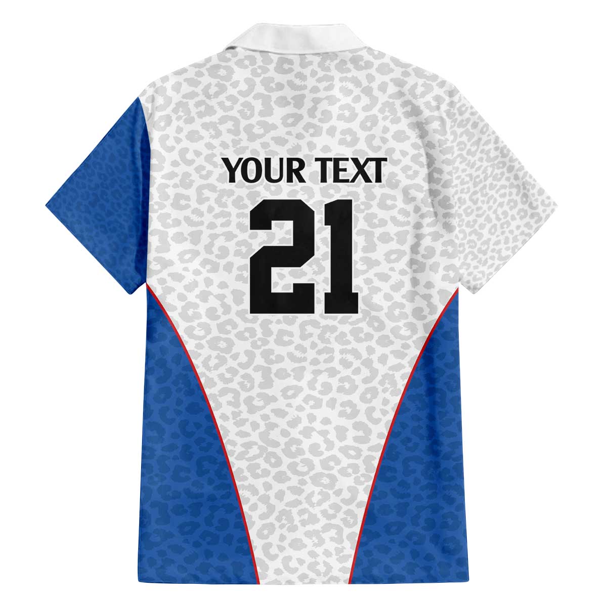 DR Congo Football Custom Family Matching Off The Shoulder Long Sleeve Dress and Hawaiian Shirt White Leopard Skin Pattern - Wonder Print Shop