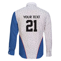 DR Congo Football Custom Family Matching Puletasi and Hawaiian Shirt White Leopard Skin Pattern - Wonder Print Shop