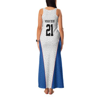 DR Congo Football Custom Family Matching Tank Maxi Dress and Hawaiian Shirt White Leopard Skin Pattern - Wonder Print Shop