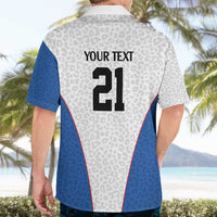 DR Congo Football Custom Hawaiian Shirt White Leopard Skin Pattern - Wonder Print Shop