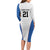 DR Congo Football Custom Long Sleeve Bodycon Dress White Leopard Skin Pattern - Wonder Print Shop