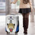 DR Congo Football Custom Luggage Cover White Leopard Skin Pattern - Wonder Print Shop