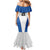 DR Congo Football Custom Mermaid Dress White Leopard Skin Pattern - Wonder Print Shop