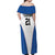 DR Congo Football Custom Off Shoulder Maxi Dress White Leopard Skin Pattern - Wonder Print Shop