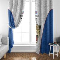 DR Congo Football Custom Window Curtain White Leopard Skin Pattern - Wonder Print Shop