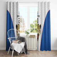 DR Congo Football Custom Window Curtain White Leopard Skin Pattern - Wonder Print Shop