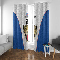 DR Congo Football Custom Window Curtain White Leopard Skin Pattern - Wonder Print Shop