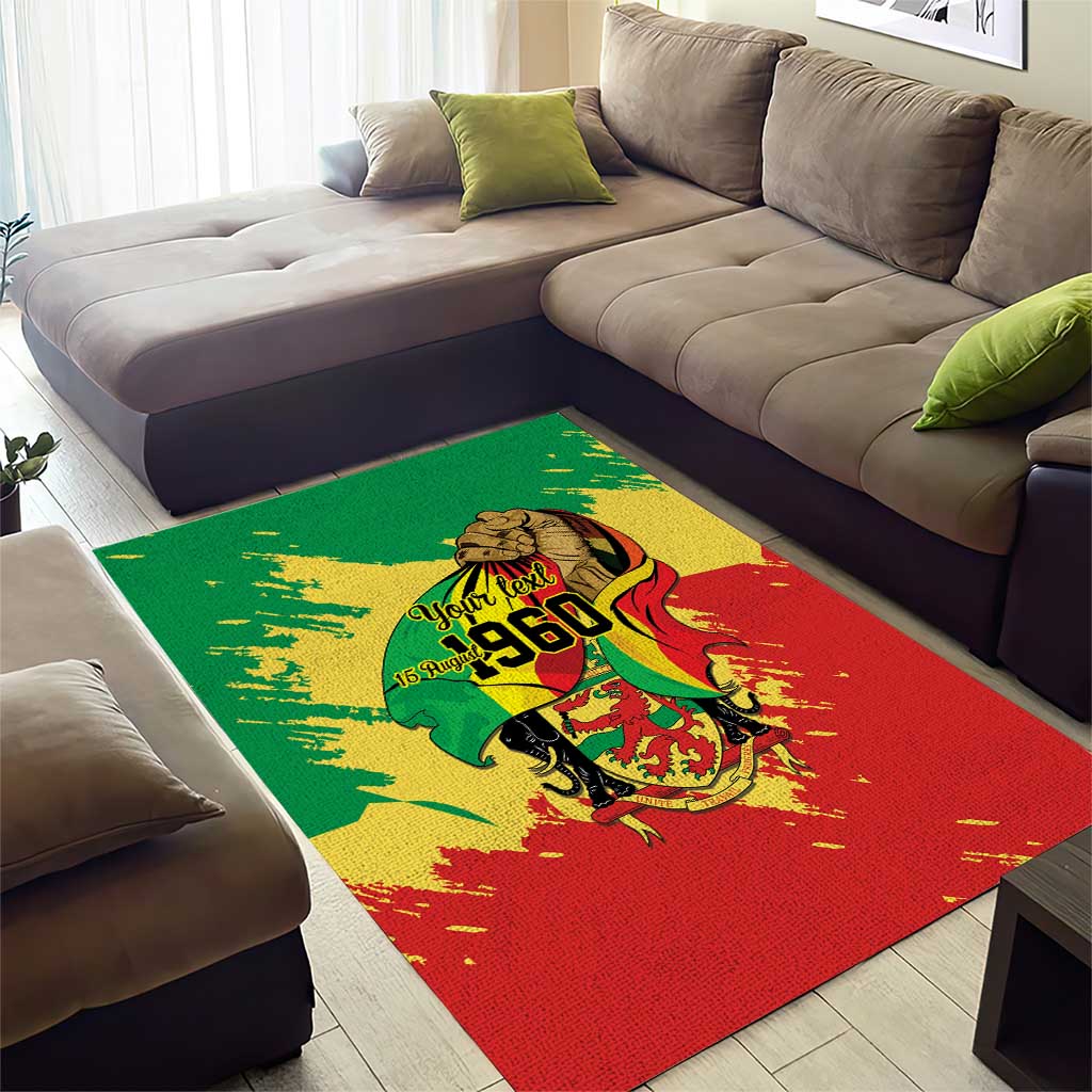 Republic of The Congo Independence Day Personalized Area Rug Congo-Brazzaville Since 1960 - Wonder Print Shop
