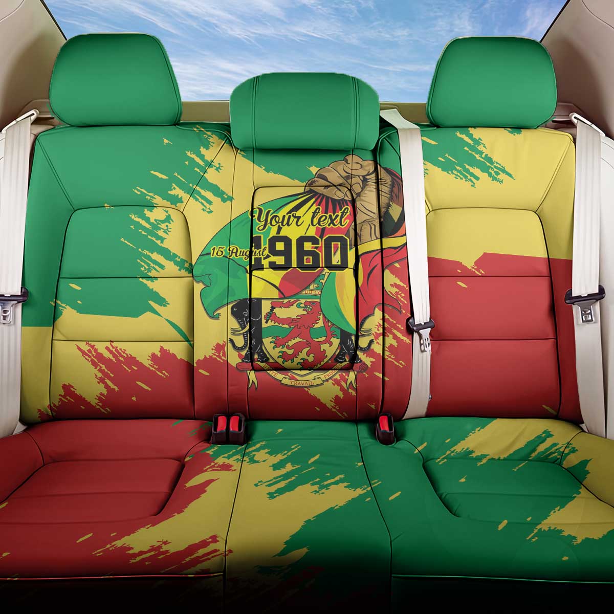 Republic of The Congo Independence Day Personalized Back Car Seat Cover Congo-Brazzaville Since 1960 - Wonder Print Shop