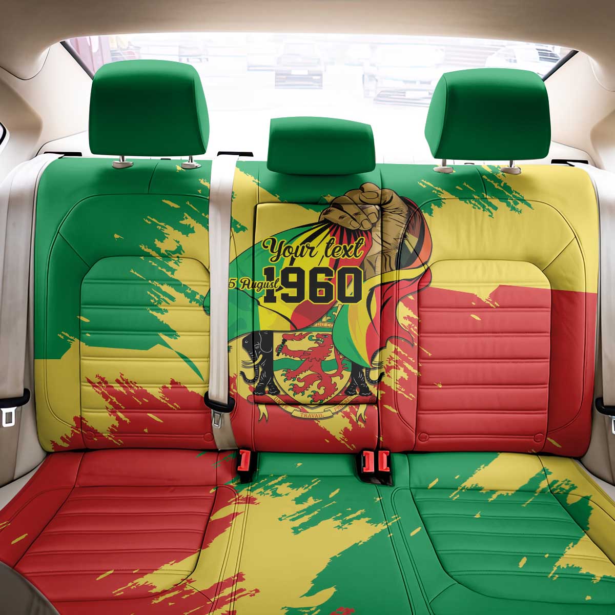 Republic of The Congo Independence Day Personalized Back Car Seat Cover Congo-Brazzaville Since 1960 - Wonder Print Shop