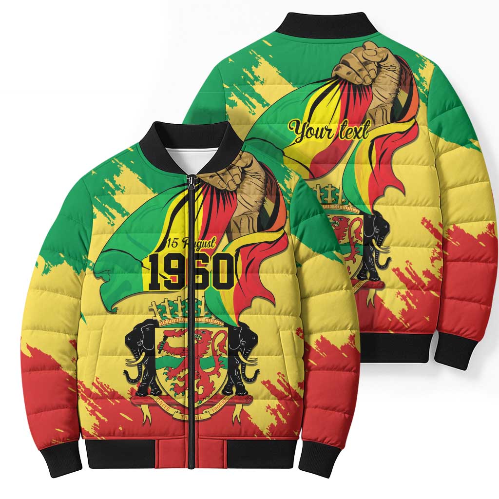Republic of The Congo Independence Day Personalized Bomber Puffer Jacket Congo-Brazzaville Since 1960