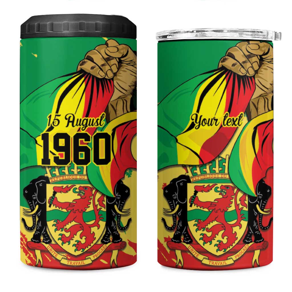 Republic of The Congo Independence Day Personalized 4 in 1 Can Cooler Tumbler Congo-Brazzaville Since 1960 - Wonder Print Shop