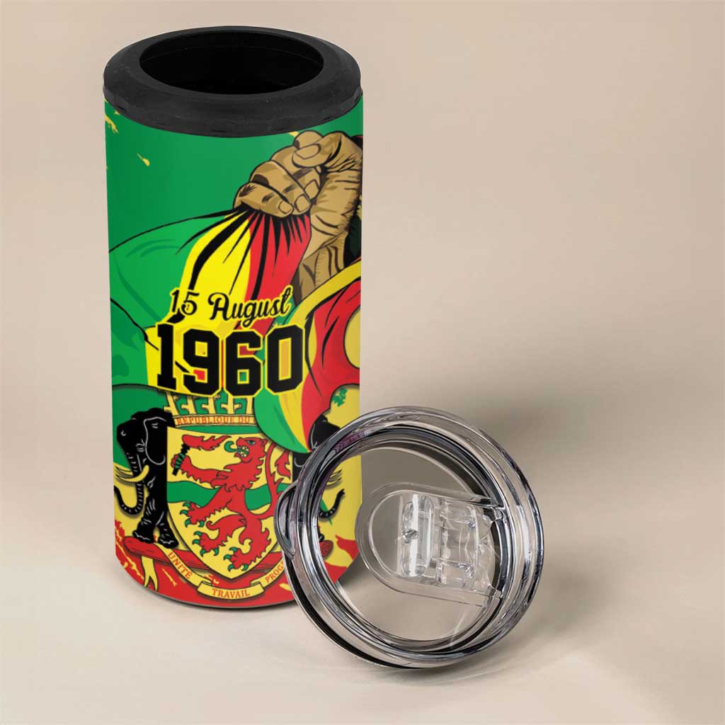 Republic of The Congo Independence Day Personalized 4 in 1 Can Cooler Tumbler Congo-Brazzaville Since 1960 - Wonder Print Shop