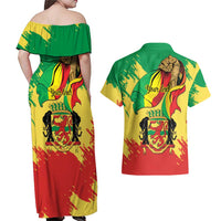 Republic of The Congo Independence Day Personalized Couples Matching Off Shoulder Maxi Dress and Hawaiian Shirt Congo-Brazzaville Since 1960 - Wonder Print Shop