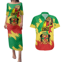 Republic of The Congo Independence Day Personalized Couples Matching Puletasi and Hawaiian Shirt Congo-Brazzaville Since 1960 - Wonder Print Shop