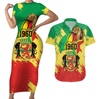 Republic of The Congo Independence Day Personalized Couples Matching Short Sleeve Bodycon Dress and Hawaiian Shirt Congo-Brazzaville Since 1960 - Wonder Print Shop